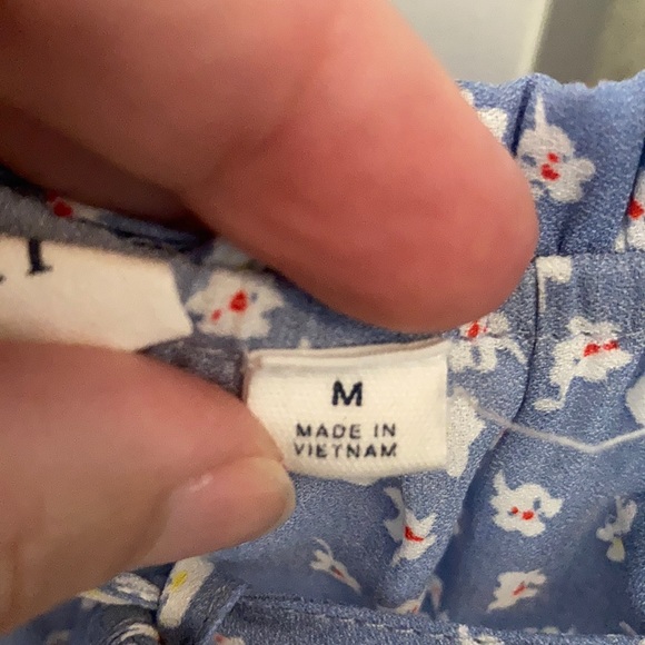 Gap Blue floral peasant top M - Picture 3 of 3